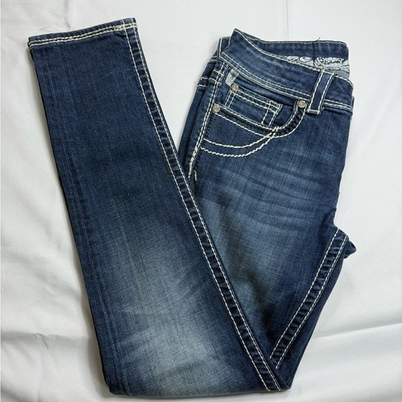 Studio Blue Boot Cut Jeans with Embroidered‎ Design - Picture 4 of 11